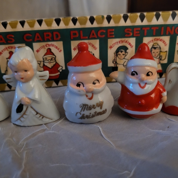 Vintage Japan Commodore Original Christmas Card Place Settings Complete No. 1100 - Picture 3 of 11